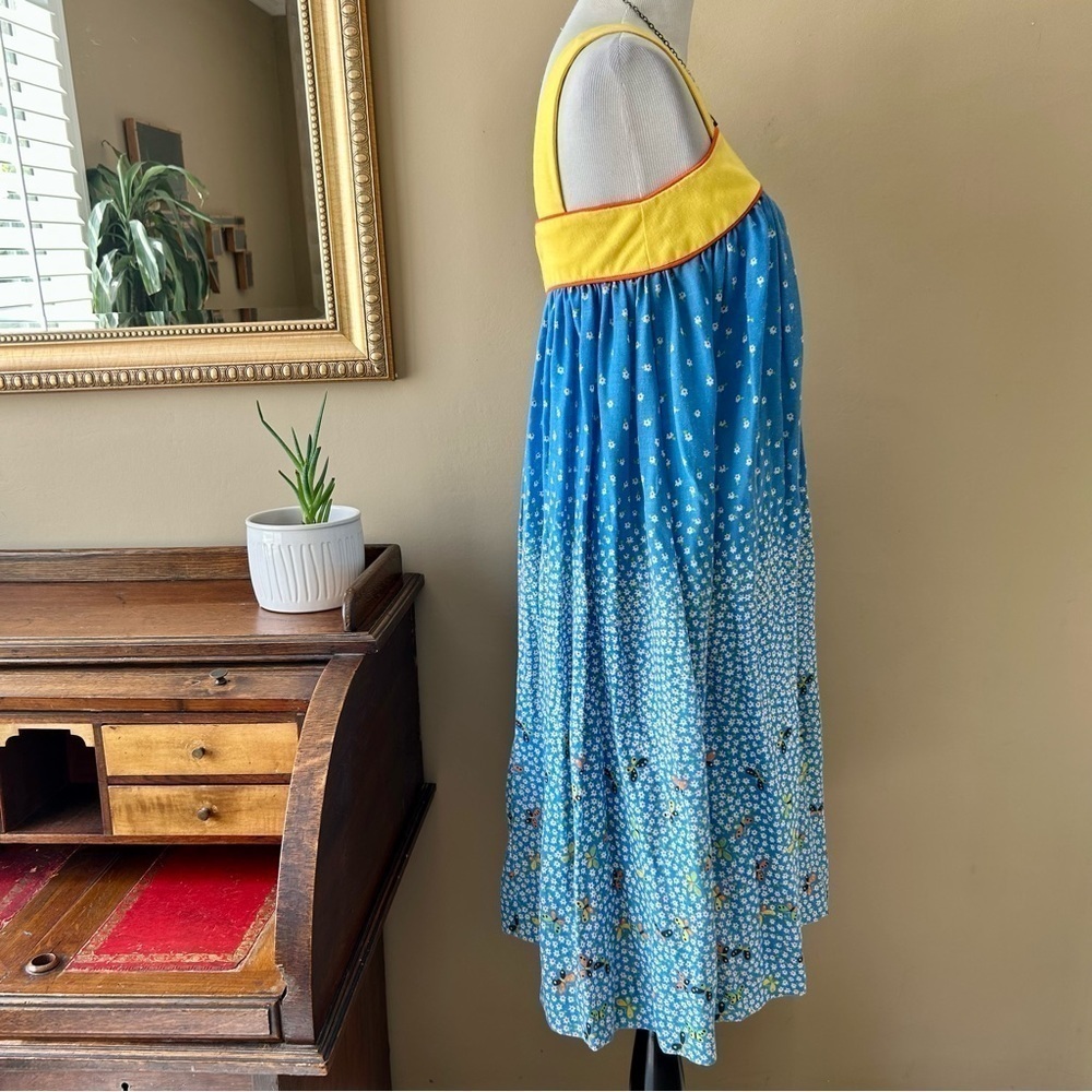 Vintage Page Boy Dallas Maternity Dress Baby Doll Sleeveless Butterfly Floral M - Picture 8 of 14